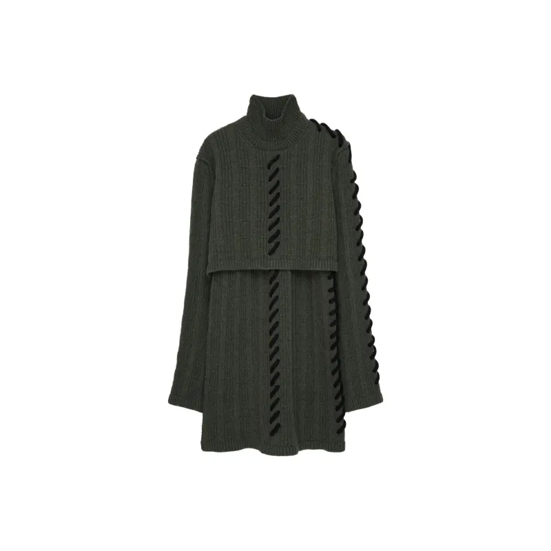 ZARA Long-Sleeved Dresses Women's Green-0