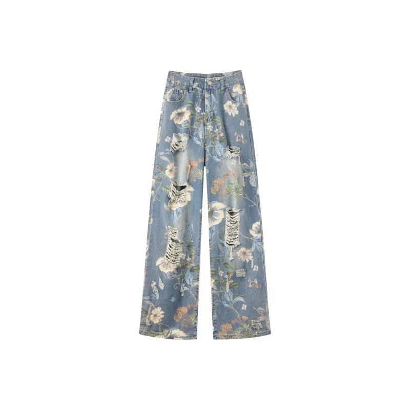 XUANSHU Jeans Women's Blue-0