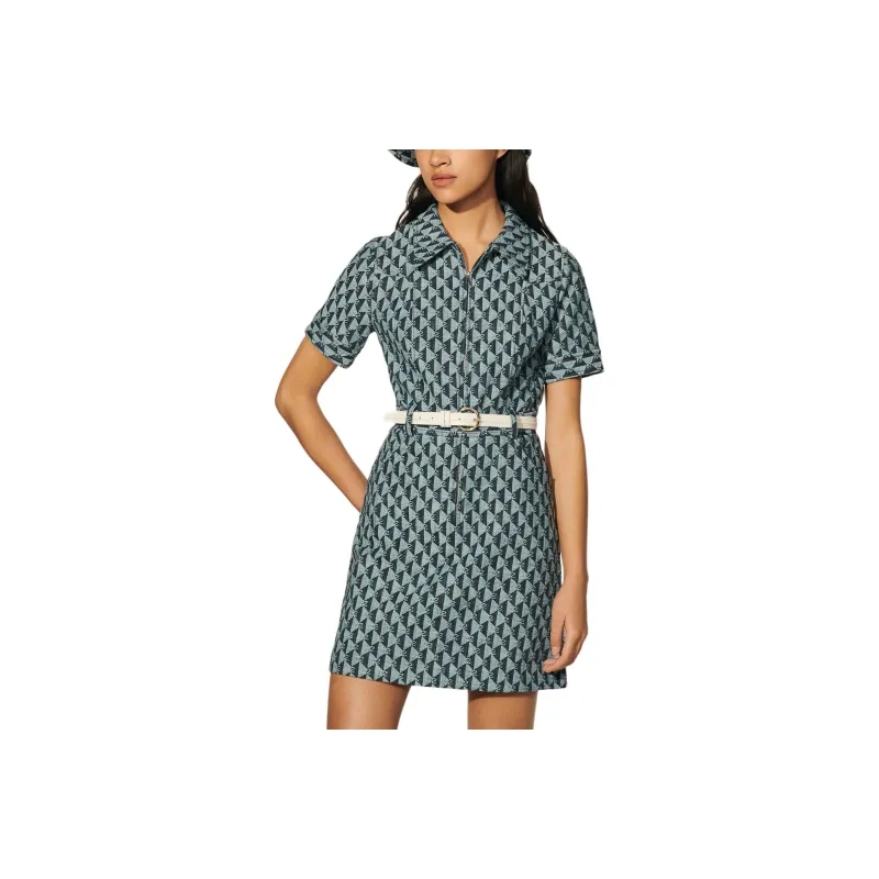 Sandro Short-Sleeved Dresses Women's Blue-0