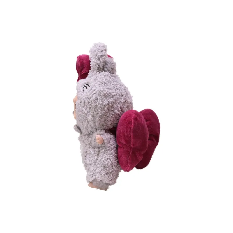 [Modified Doll] POP MART Labubu THE MONSTERS Heartbeat Macaron Collection, Chinchillas Bowknot, Cute Hang Tag Box 15cm-14