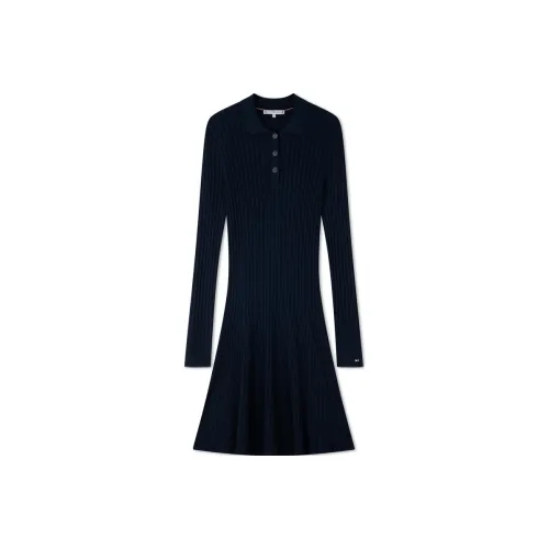Tommy Hilfiger Long Sleeved Dress Women's Navy Blue