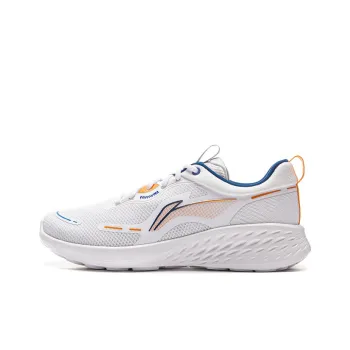 LiNing Anti Slip Wear Resistant Low Top Casual Running Shoes Men's Standard White