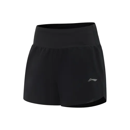 LiNing running White Collection Casual Shorts Women's Black