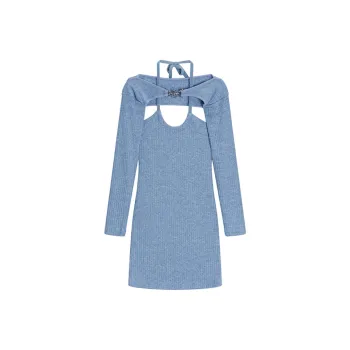 Incolore Long Sleeved Dresses Women's Blue