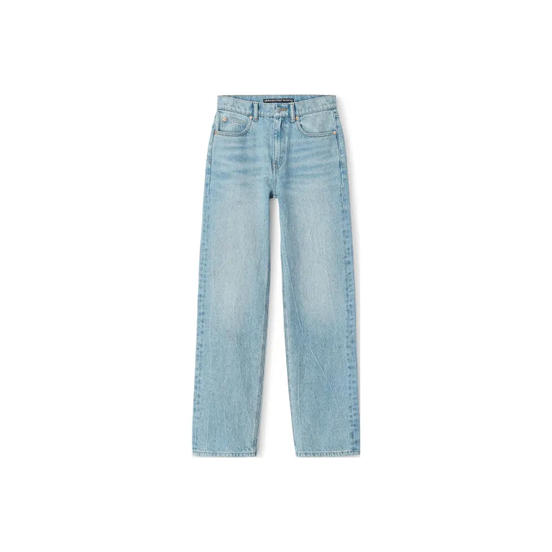 Alexander Wang Mid Rise Straight Leg Jeans-0