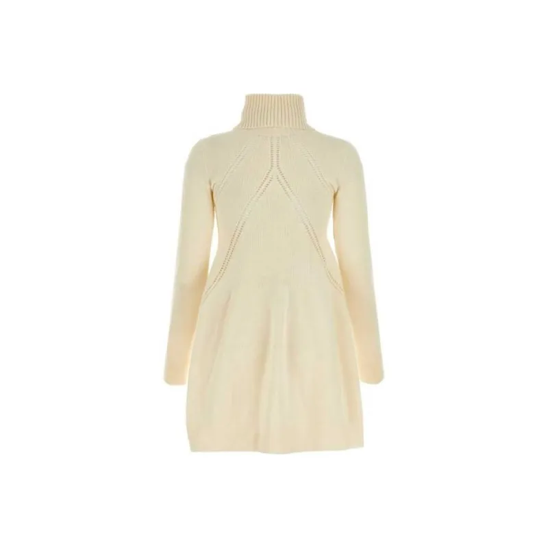 JIL SANDER Long-Sleeved Dresses Women's Ivory White-0