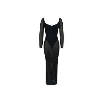 HOUSE OF CB Everly Long Sleeved Dress Women's BLACK/Black
