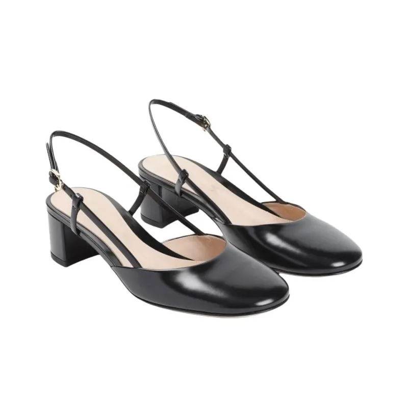 GIANVITO ROSSI Tokio Chunky Heel High Heels 5cm Women's Black-2