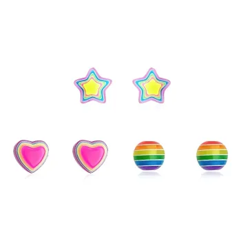 Universe Search S925 Silver Stud Earrings Women's