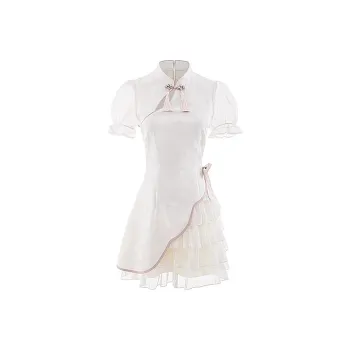 JOSR Short-Sleeved Dresses Women's Apricot