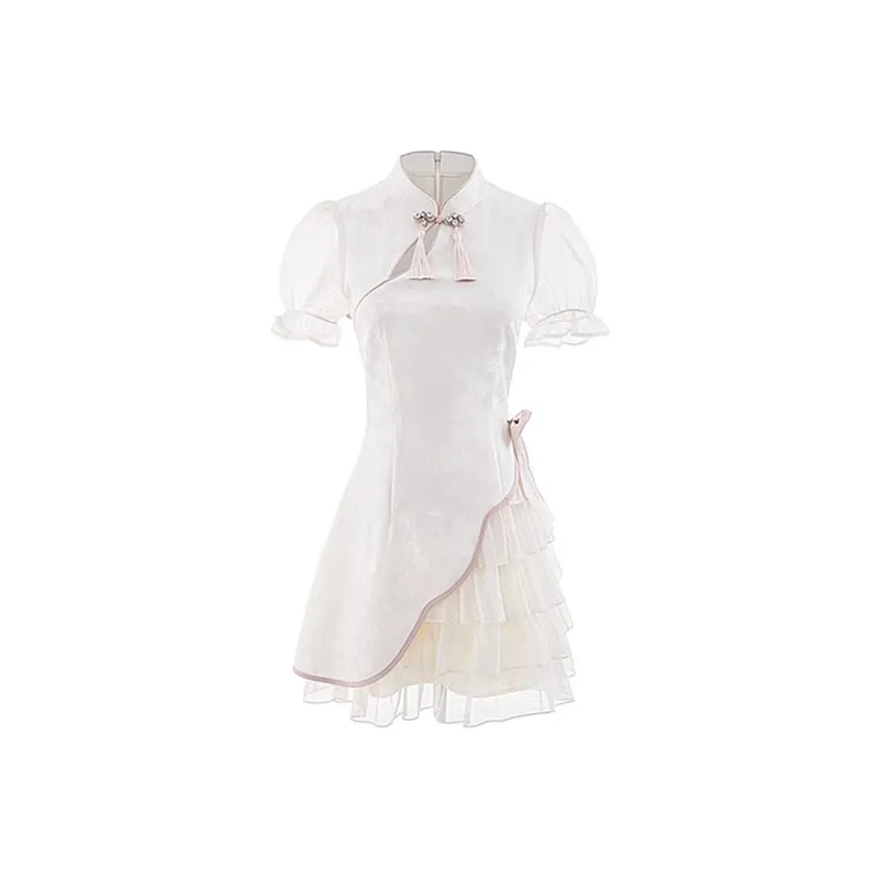 JOSR Short Sleeved Dresses Women's Apricot-0