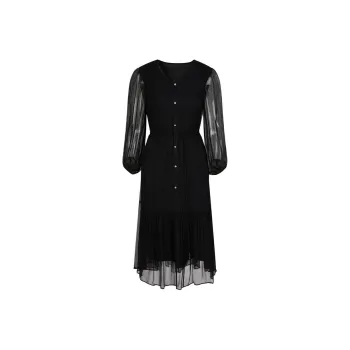 JZ. ANNAKRO Long Sleeved Dresses Women's Plain Black