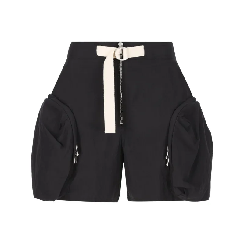 JIL SANDER Pocket Detailed Belted Waist Shorts-0