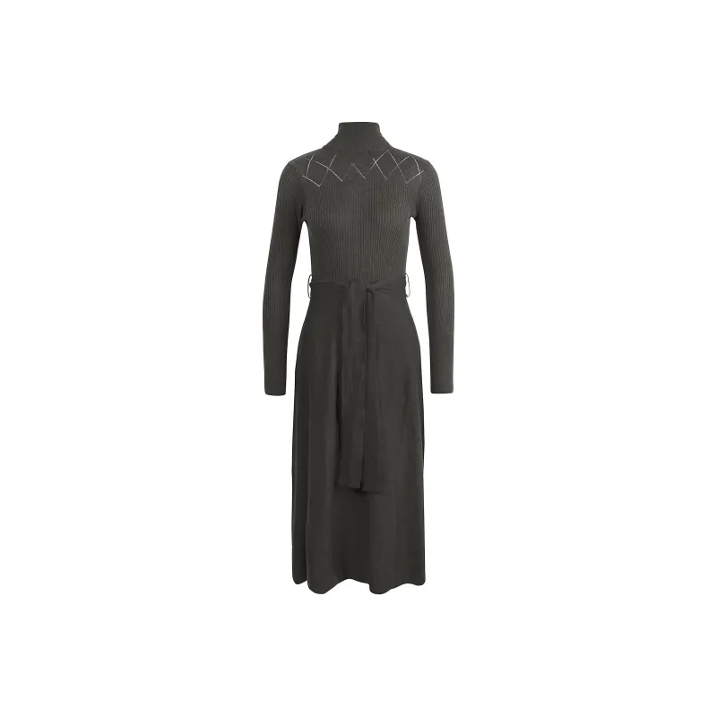 BARBOUR Laverne Midi Dress Long-Sleeved Dresses Women's Olive Green-0