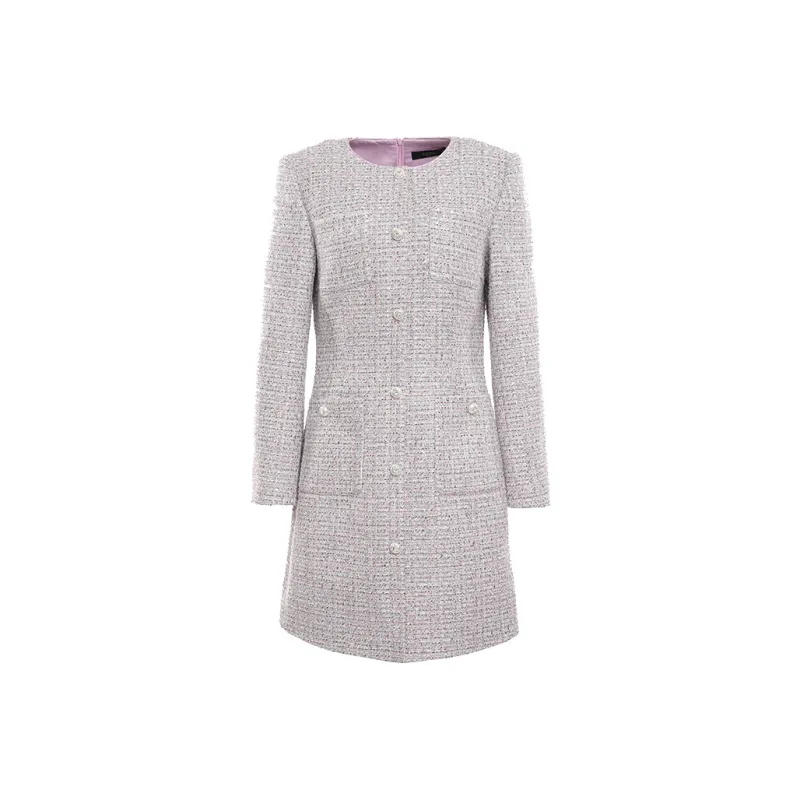 BESIONIA FW24 Long Sleeved Dress Women's Purple-0