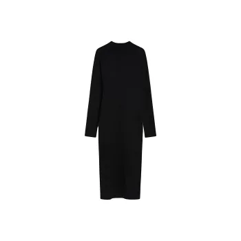 SportMa Vanezza Collection Fine Knit Dress Long Sleeved Dress Women's Black
