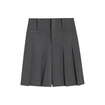 Self Who Casual Shorts Women's Preppy Gray
