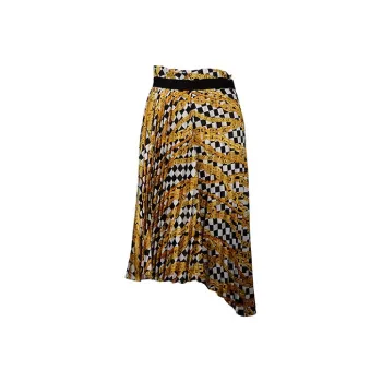 Balenciaga Pleated Printed Skirt