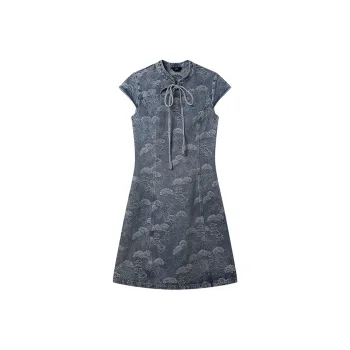 LOUISY AO Short Sleeved Dresses Women's Blue