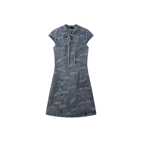 LOUISY AO Short Sleeved Dresses Women's Blue