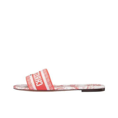 DIOR Dway Slide Slippers Women's Orange Red