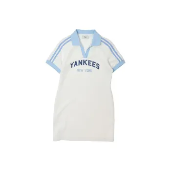 MLB New York Yankees Short Sleeved Dresses Women's Ivory
