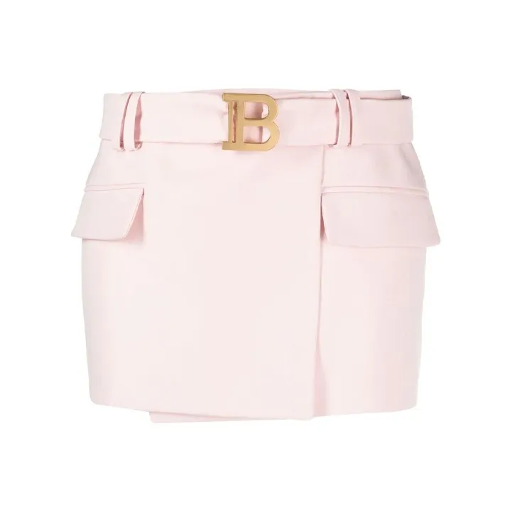 BALMAIN FW21 Skirt Women's Pink-0