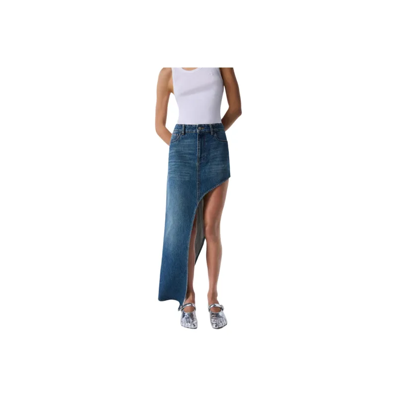 COPERNI One Leg Denim Skirt 'Blue'-0