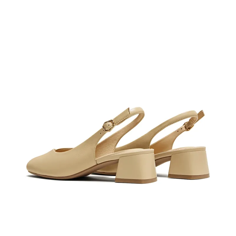 PT'SON High Heels Women's Cream White, Soft Apricot-9