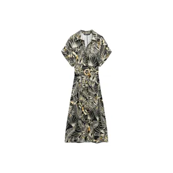 ZARA Short-Sleeved Dresses Women's Black