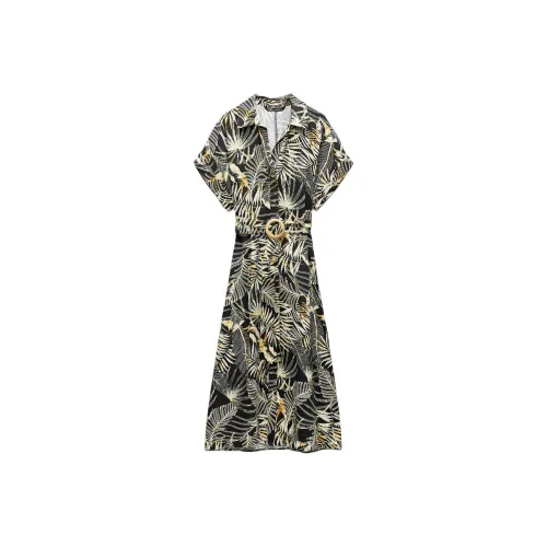 ZARA Short Sleeved Dresses Women's Black