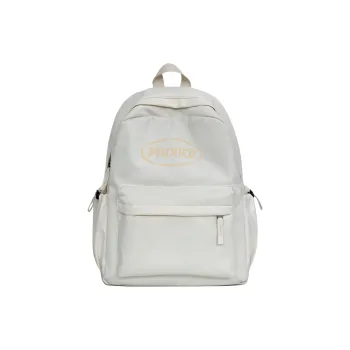 Single Warehouse Nylon Backpack Regular Unisex White Gray/Green/Red