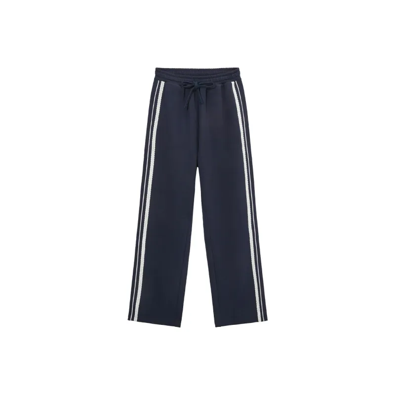 Hotwind Knitted Sports Pants Women's Navy Blue Green-0