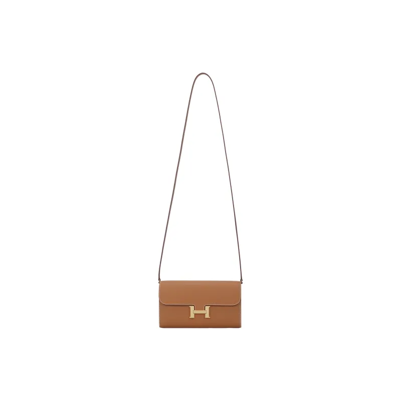 HERMES Constance To Go Epsom Calfskin Wallet, Handheld Shoulder Bag, Crossbody Bag Regular Women's 37 Gold Brown-0