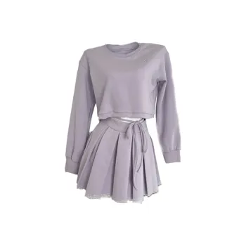 Manekniv Sweatshirt Set Women's Cream Purple