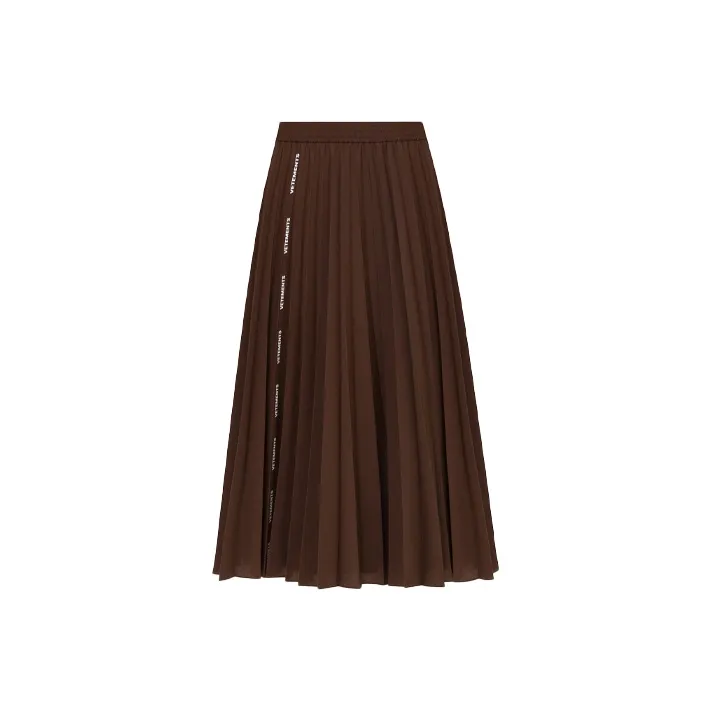 Vetements Casual Long Skirts Women's Brown-0