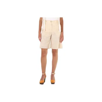 REJINA PYO Casual Shorts Women's Beige Yellow