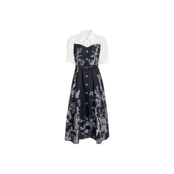 BADINA Short Sleeved Dress Women's Navy Blue