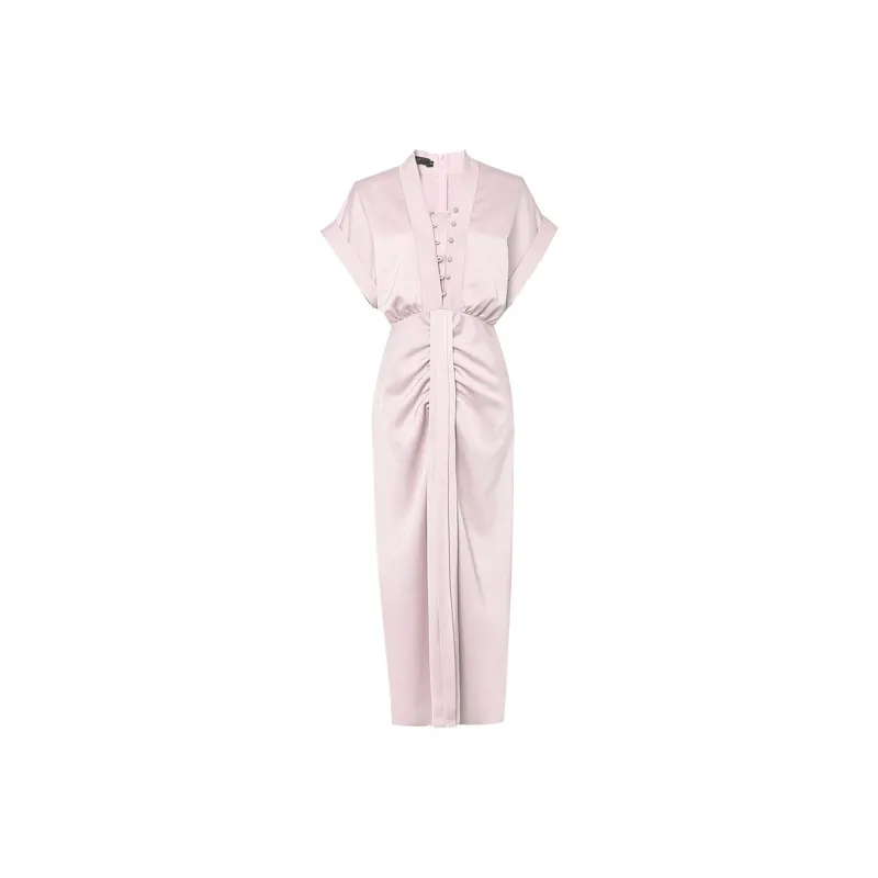 Duffy Fashion Short Sleeved Dresses Women's Pink-0