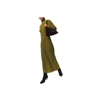 REFORMATION Cory Knit Dress Long-Sleeved Dresses Women's Pear Color
