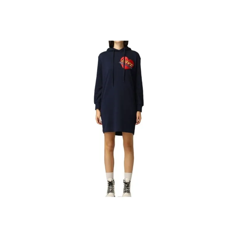 LOVE MOSCHINO Long Sleeved Dresses Women's Dark Blue-0