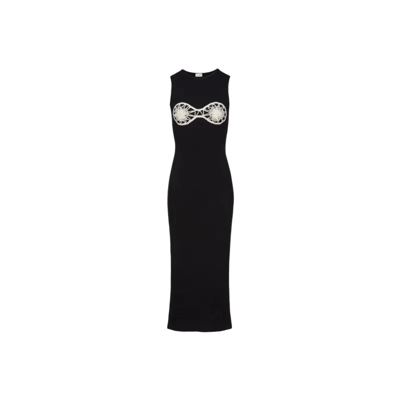 Magda Butrym Crochet detailed Cotton Maxi Dress-0