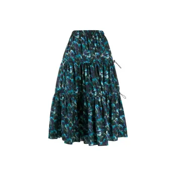 KENZO FW21 Casual Long Skirt Women's Blue