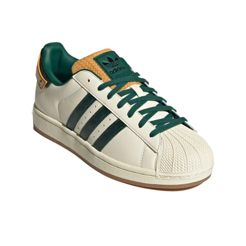 Adidas Originals Superstar 2 Low Top Skateboard Shoes Unisex White Green-3