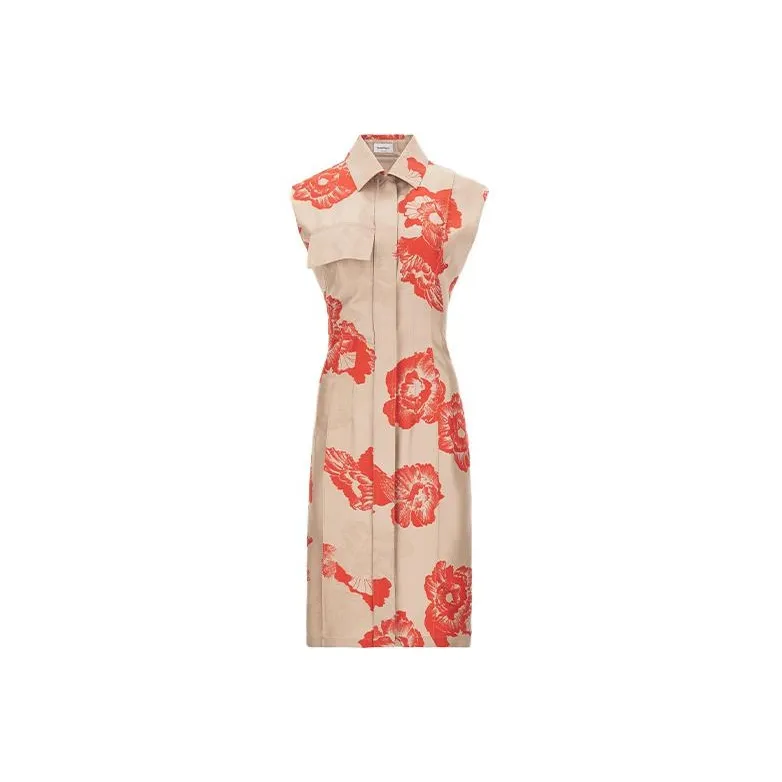 Ferragamo Sleeveless Dresses Women's Light Pink Red-0