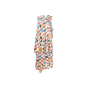 Balenciaga Printed Silk Dress