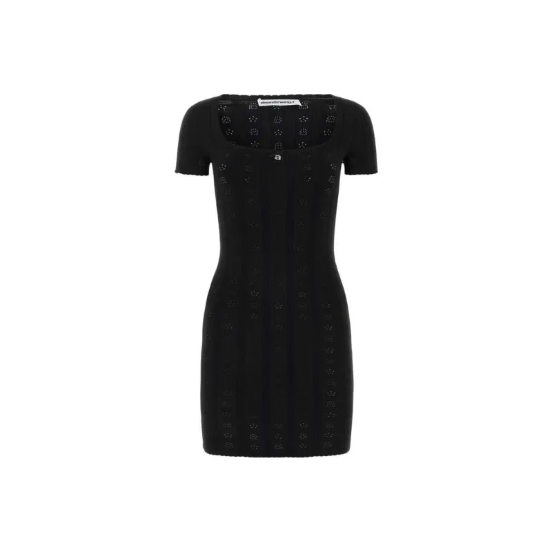Alexander Wang Short Sleeved Dresses Women's Black-0