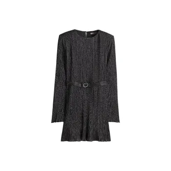 H&M Long Sleeved Dress Women's Black/Shimmery