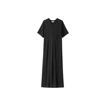 Roselingling Short Sleeved Dresses Women's Dark Tea