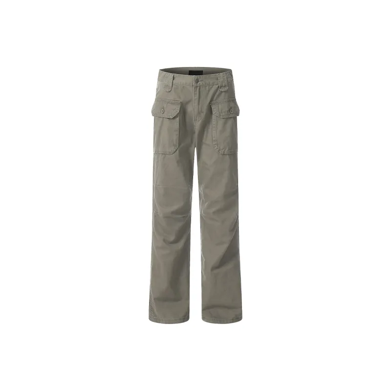 Peaches Peaches Cargo Pants Unisex Gray Green-0